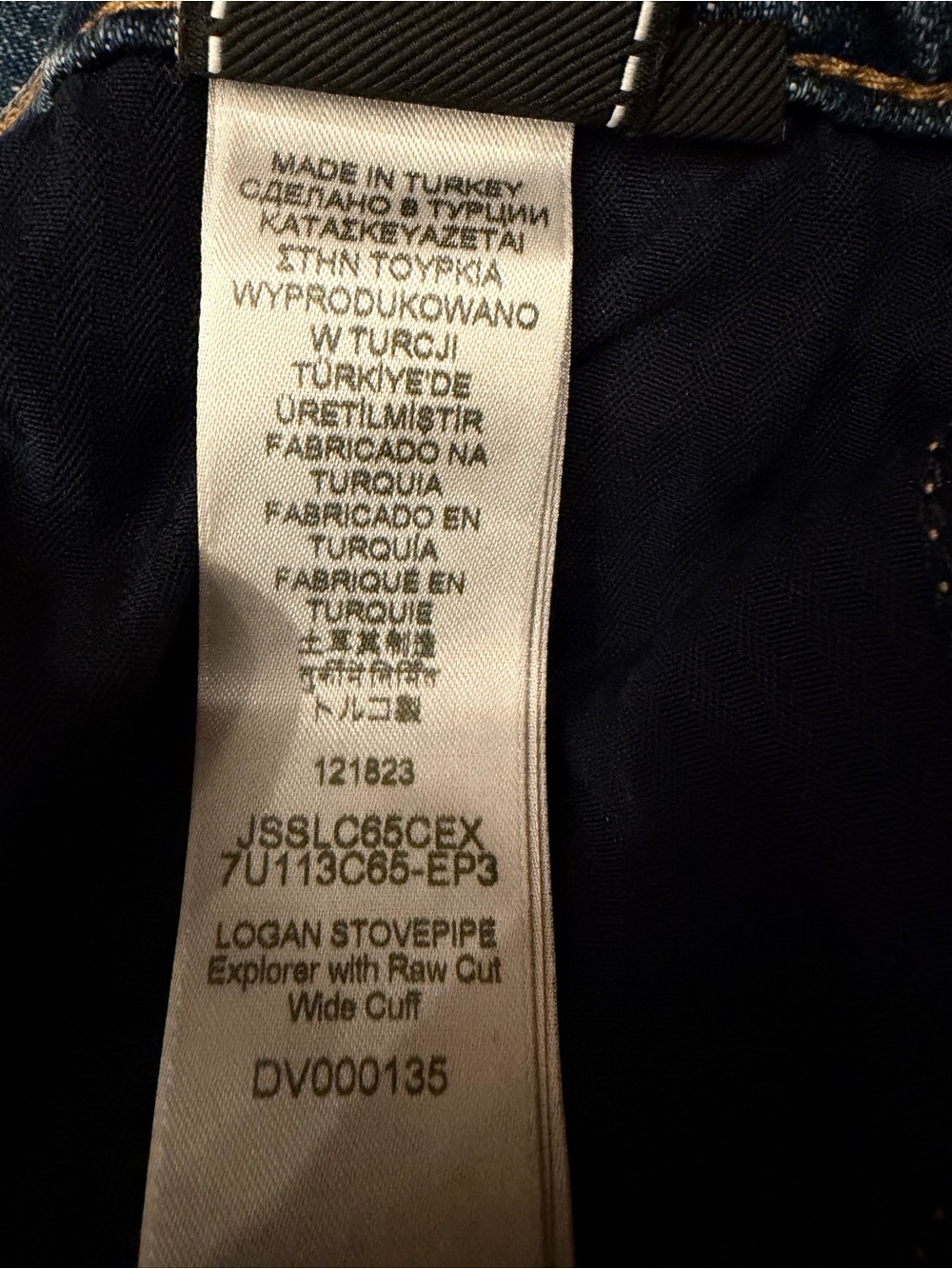7 For All Mankind Straight Jeans in Mid Blue with Cuffed Hem - Picture 4 of 8